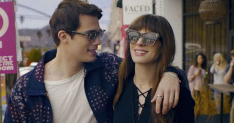 Nicholas Galitzine and Anne Hathaway in a still from The Idea of You.