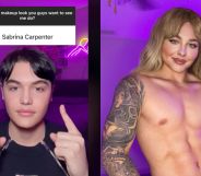 Christian Perez shows how to use makeup to transform into Sabrina Carpenter.