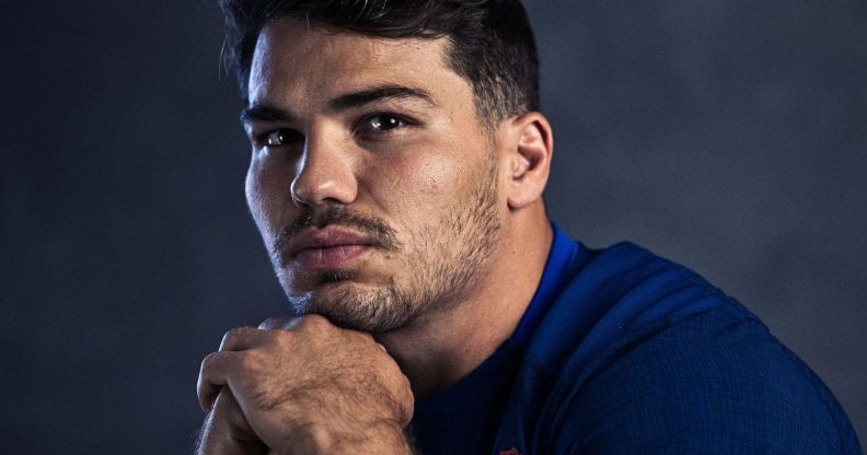 Antoine Dupont, pictured in a portrait style photo.