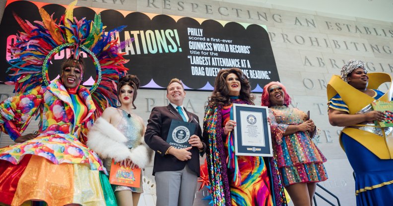 A record-breaking crowd attended the drag queen story event in Philadelphia