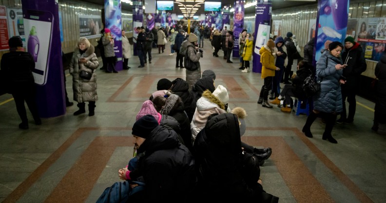 The subway is used as a shelter during air raids in Kyiv, Ukraine. (Getty)