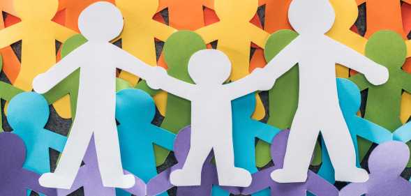 cut out rainbow people