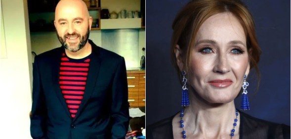 Barry Church-Woods (L) play about JK Rowling (R) at this year's Edinburgh Festival Fringe continues to face backlash.