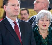 Samuel and Martha-Ann Alito stood during an event.