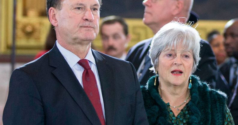 Samuel and Martha-Ann Alito stood during an event.