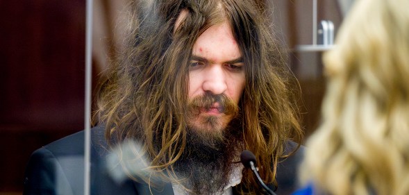 Sam Woodward standing trial in Orange County court.