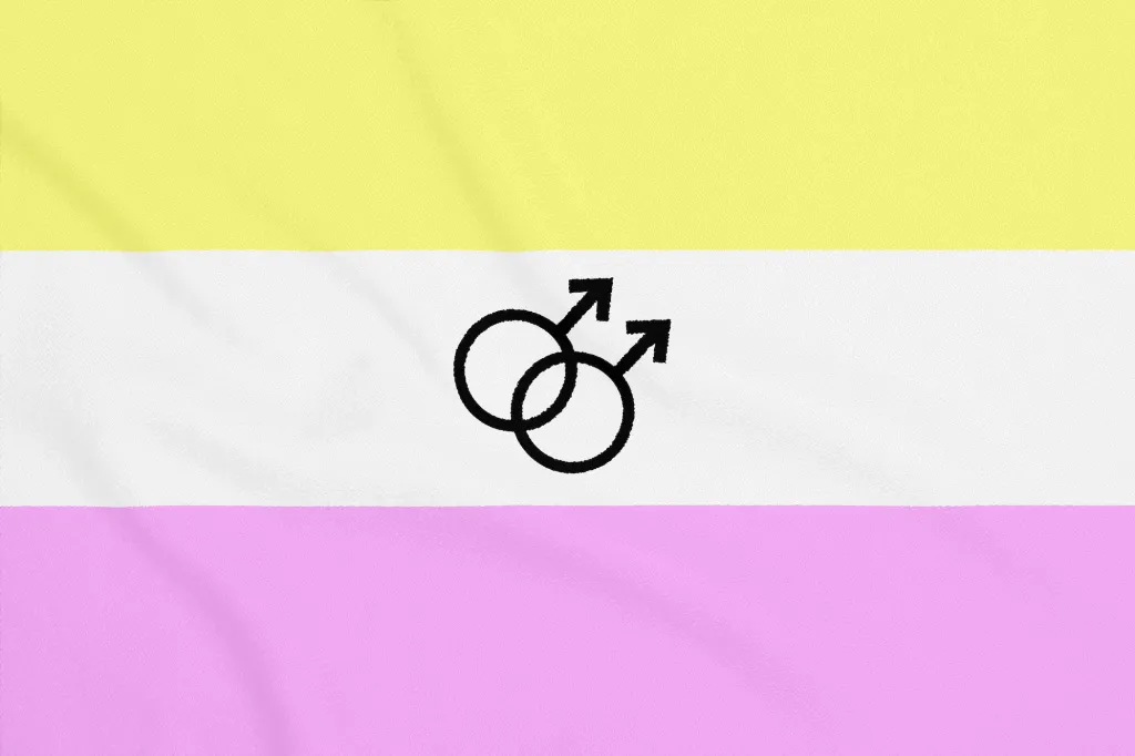LGBT Twink Pride flag on a textured fabric. Pride symbol
