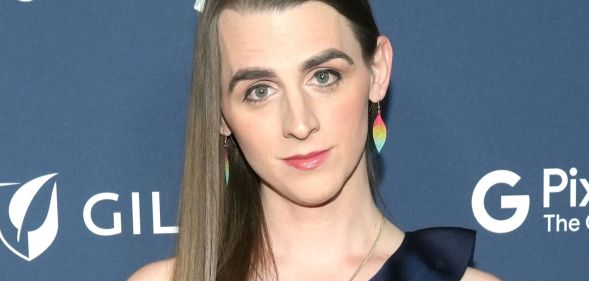 Zooey Zephyr during a red carpet event.