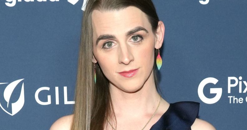 Zooey Zephyr during a red carpet event.