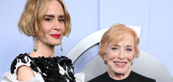 Sarah Paulson and her partner Holland Taylor at the Tony Awards. (Getty)