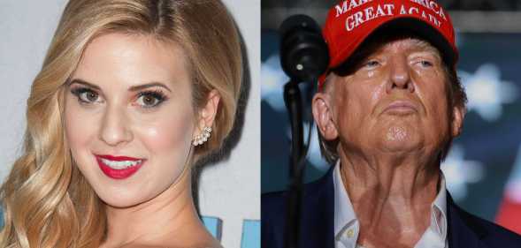 Disney star Caroline Sunshine (left) and Donald Trump (right)