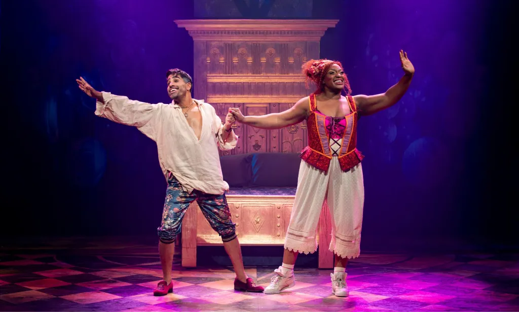 Ranj Singh as Lance & Sandra Marvin as Angelique in & Juliet.