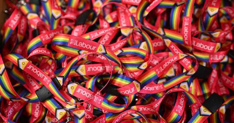 Labour party rainbow lanyards