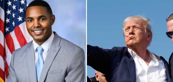 images of Ritchie Torres and Donald Trump next to each other