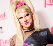 LOS ANGELES, CALIFORNIA - APRIL 01: Amethyst attends "RuPaul's Drag Race" season 15 finale red carpet at Ace Hotel on April 01, 2023 in Los Angeles, California. (Photo by Matt Winkelmeyer/Getty Images)