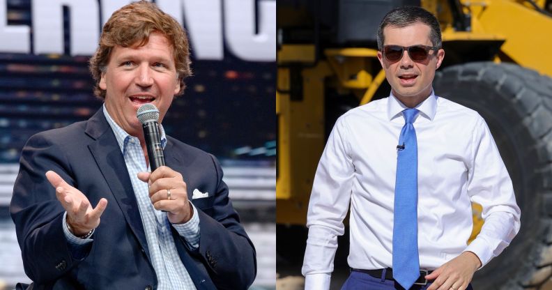 Former Fox News host Tucker Carlson and former Presidential hopeful Pete Buttigieg