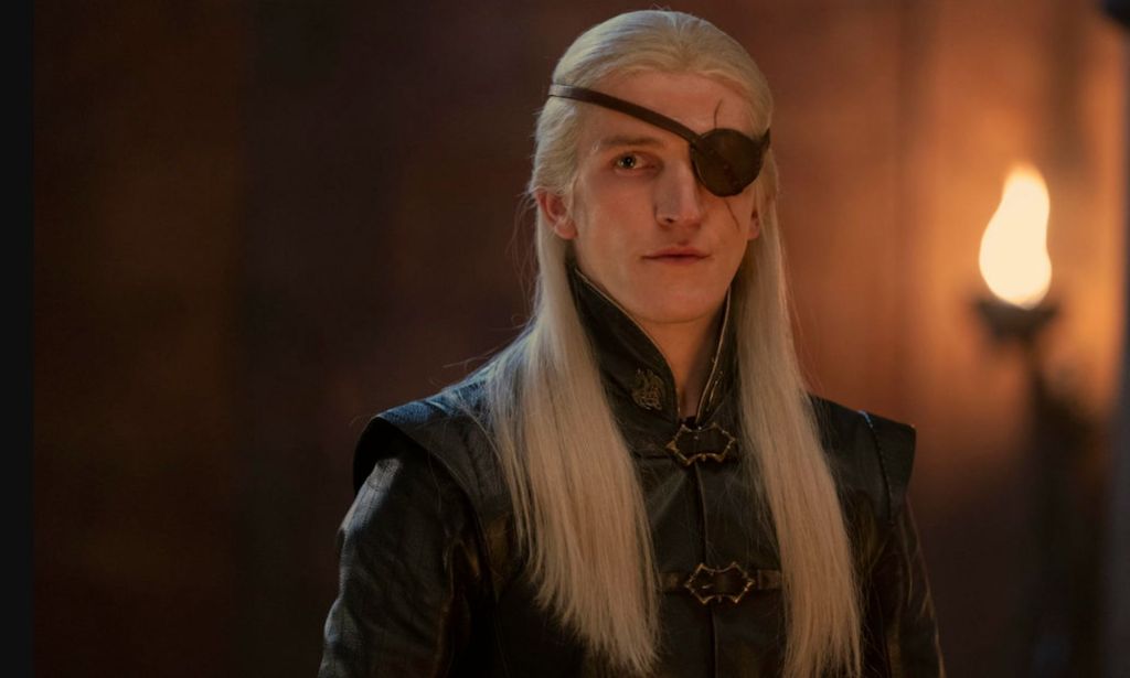 Ewan Mitchell as Aemond Targaryen in House of the Dragon.