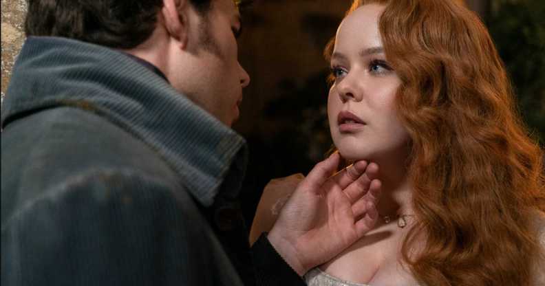 Nicola Coughlan and Luke Newton in Bridgerton.