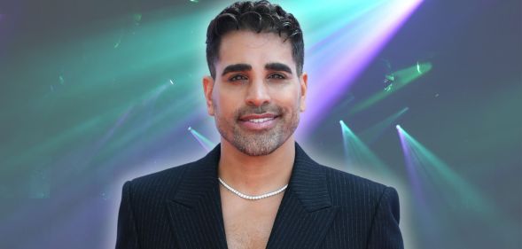 Dr Ranj Singh against purple and blue spotlights