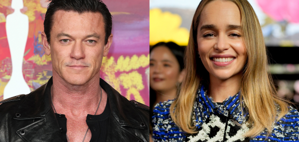 Luke Evans (left) and Emilia Clarke (right)