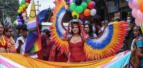 Hundreds of people have gathered together for Nepal Pride parade.