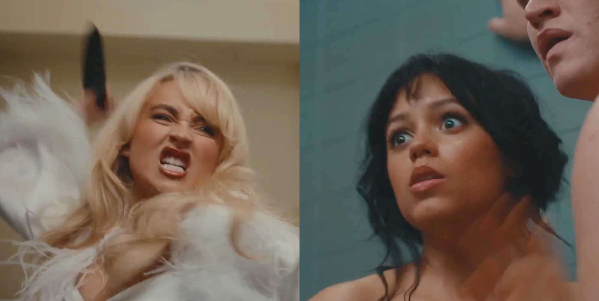 Sabrina Carpenter and Jenna Ortega's 'Psycho' tribute in 'Taste'