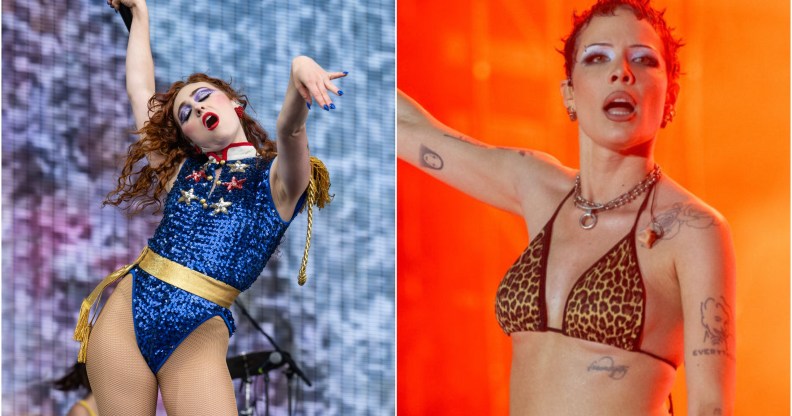 Chappell Roan and Halsey perform on stage