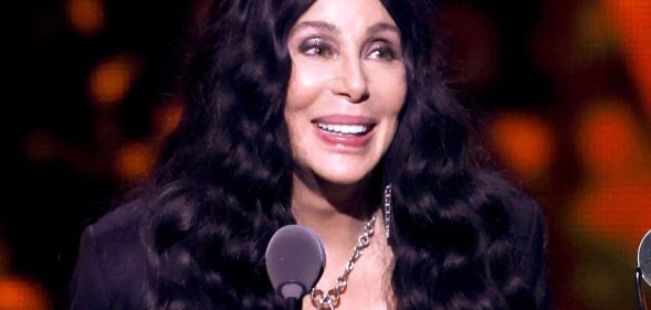 Cher during the rock and roll hall of fame induction.
