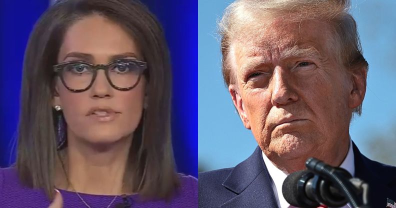 Donald Trump and Jessica Tarlov side by side.