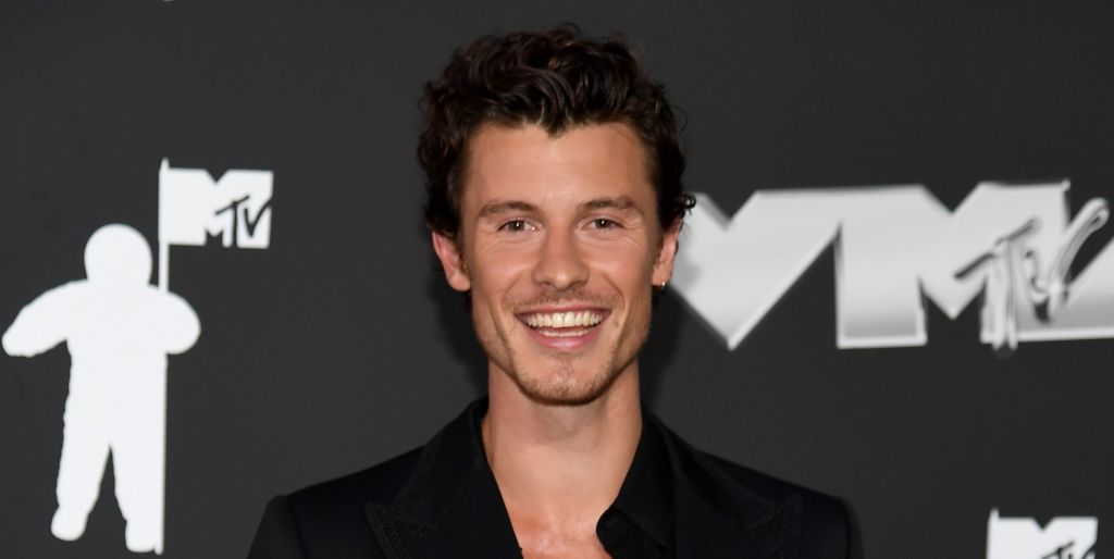 Shawn Mendes smiles on a red carpet