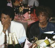 Robyn Crawford, left, and American singer Whitney Houston