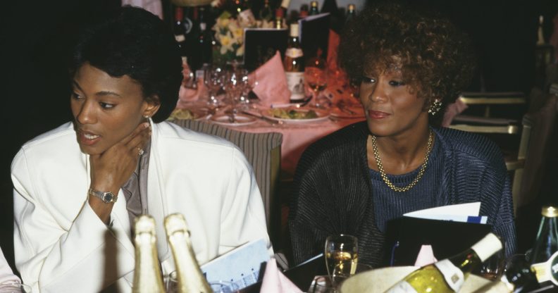 Robyn Crawford, left, and American singer Whitney Houston