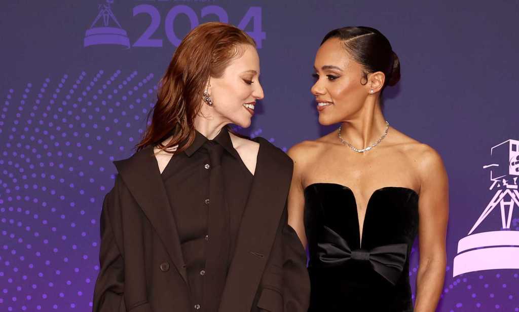 Alex Scott Jess Glynne radiated love at the BBC Sports Personality of the Year Awards.