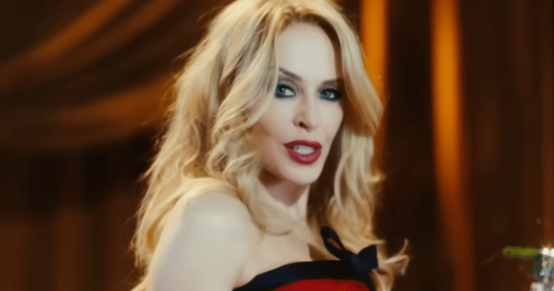 Kylie Minogue is battling for Christmas Number One with her new track "XMAS". (YouTube)