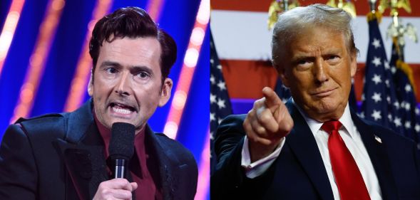 David Tennant poked fun at Donald Trump during his opening BAFTAs speech.