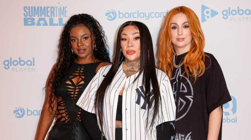 Mutya Buena, Keisha Buchanan and Siobhán Donaghy of the Sugababes.