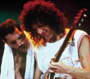 Queen icons Freddie Mercury and Brian May.