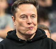Elon Musk, pictured pursing his lips.