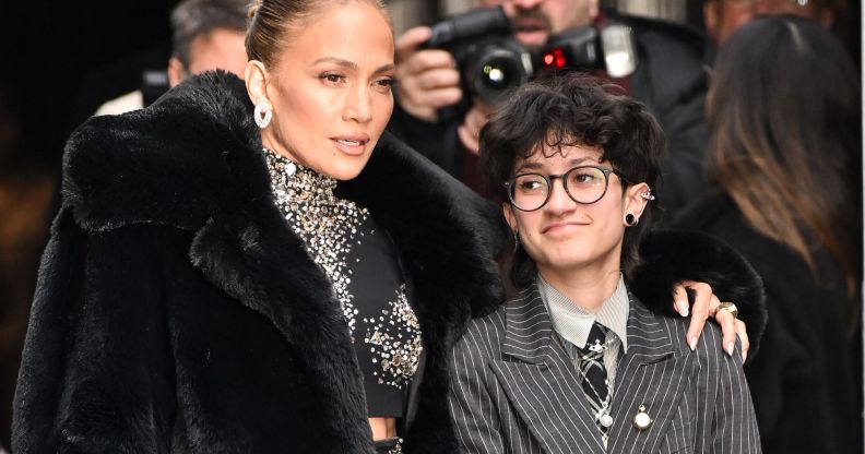 Jennifer Lopez and Emme Maribel Muñiz.
