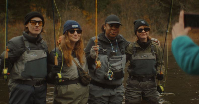 A still from episode one of queer fishing show Get Hooked.