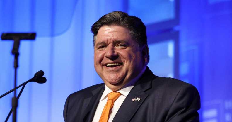 J.B. Pritzker at the Human Rights Campaign's 2025 Los Angeles Dinner held at Fairmont Century Plaza.