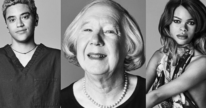 Three portraits from the Trans Is Human campaign.