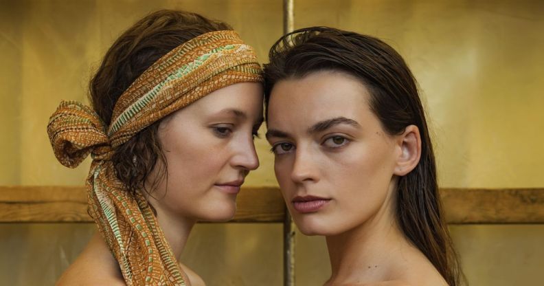 Vicky Krieps and Emma Mackey in Hot Milk.