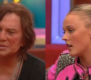 Mickey Rourke and Jojo Siwa in stills from ITV1's Celebrity Big Brother