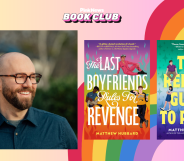 A headshot of Matthew Hubbard along side his two books.