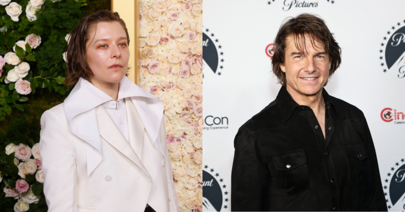 Split photo of Emma D’Arcy and Tom Cruise.