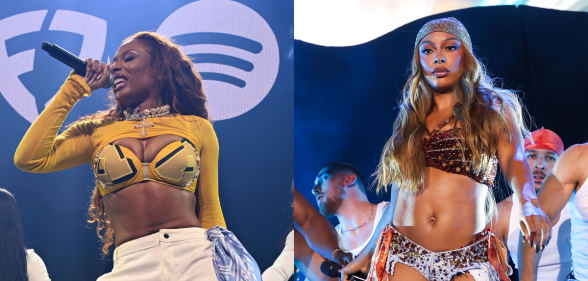 Megan Thee Stallion and Victoria Monét.