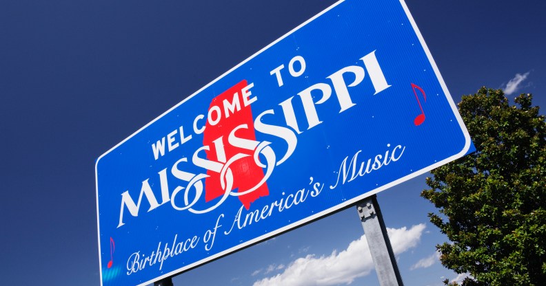 Welcome to Mississippi sign
