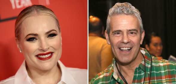 Meghan McCain Andy Cohen images side by side