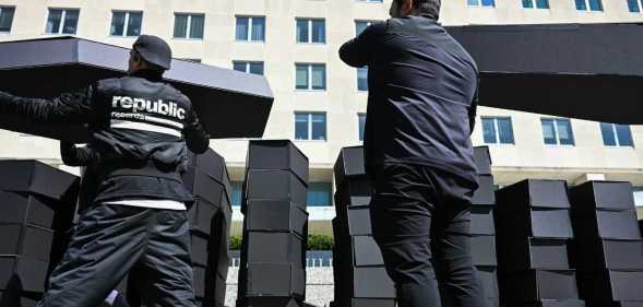 HIV activists sent an unmissable message.